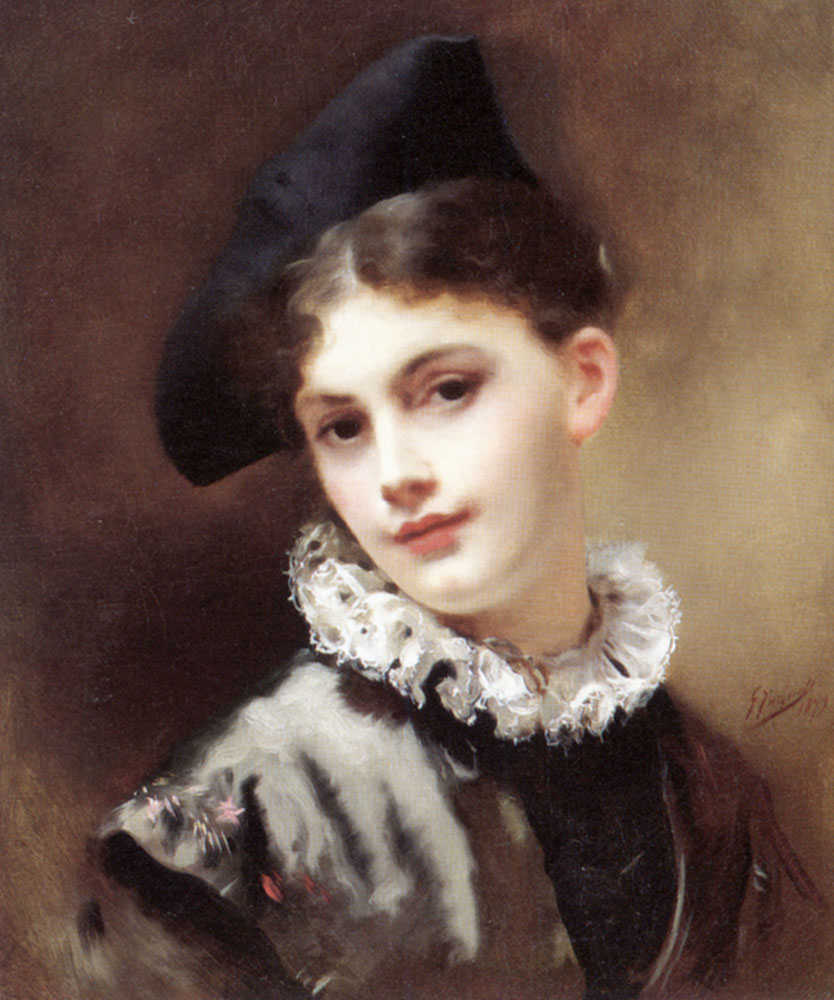 a coquettish smile 古斯塔夫·让·雅凯 (jacquet, gustave)