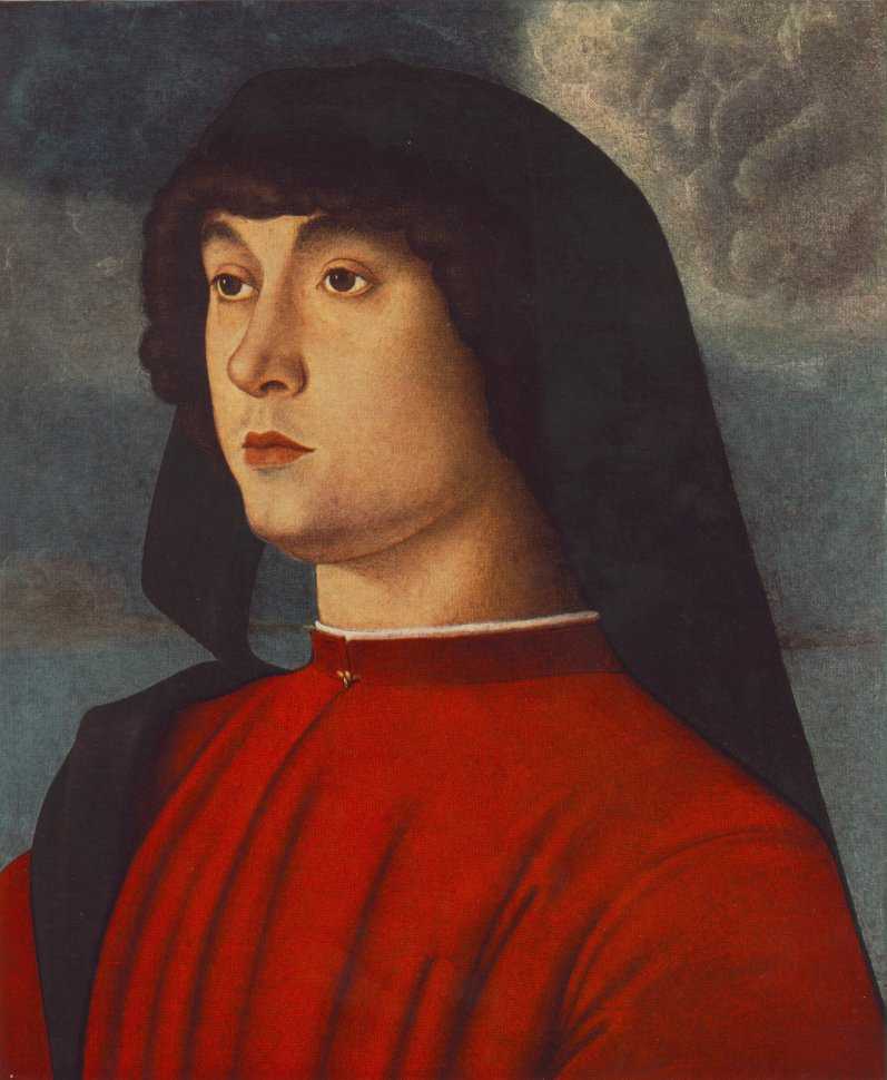 portrait of young man in red 乔凡尼·贝利尼(bellini