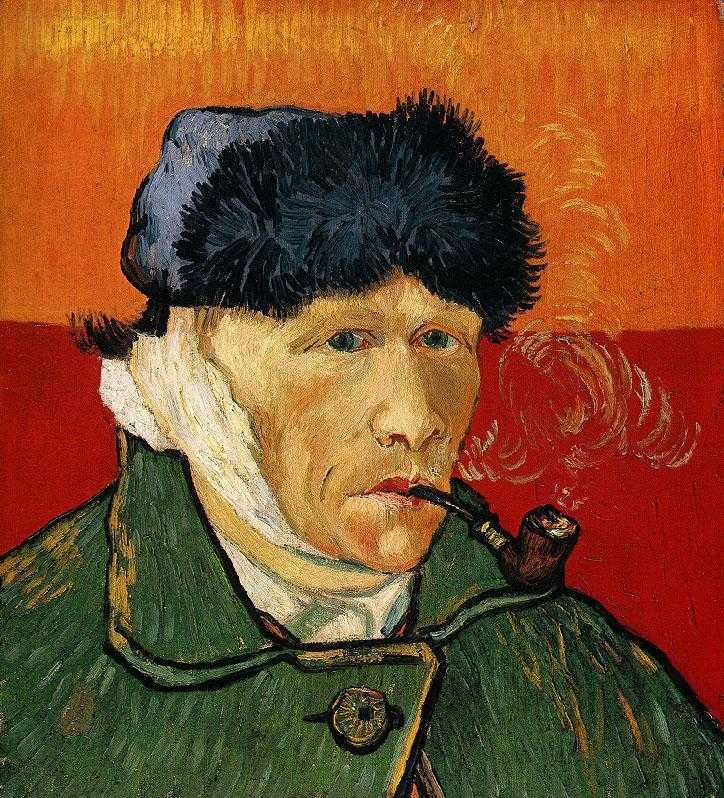 portrait with bandaged ear and pipe br>梵高 (gogh, vincent van)