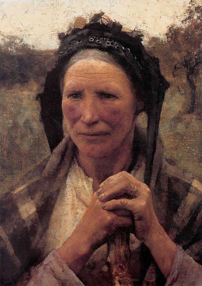 head of   peasant woman 乔治·克劳森 (clausen, george)