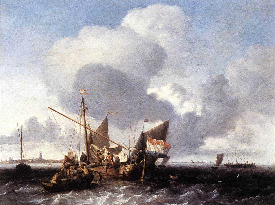 on the zuiderzee before the fort of naarden 卢多尔夫·巴克赫伊森